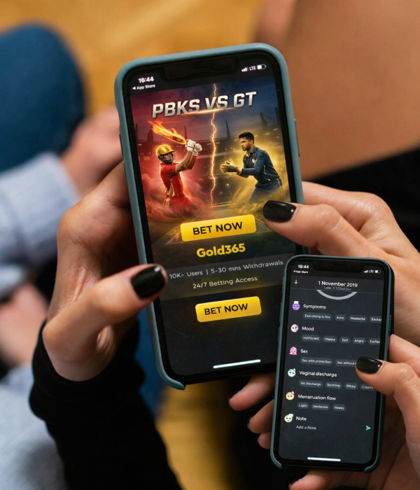 two phones, cricket and health apps